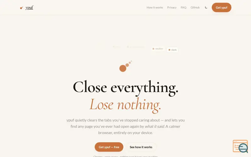 Screenshot of ypuf