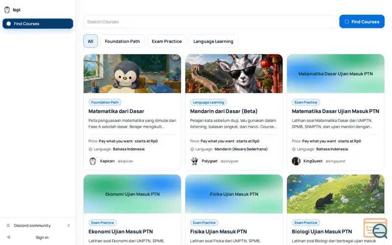 Screenshot of Lopi