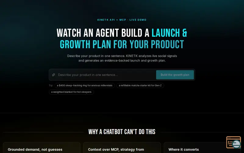 Screenshot of Kinetk