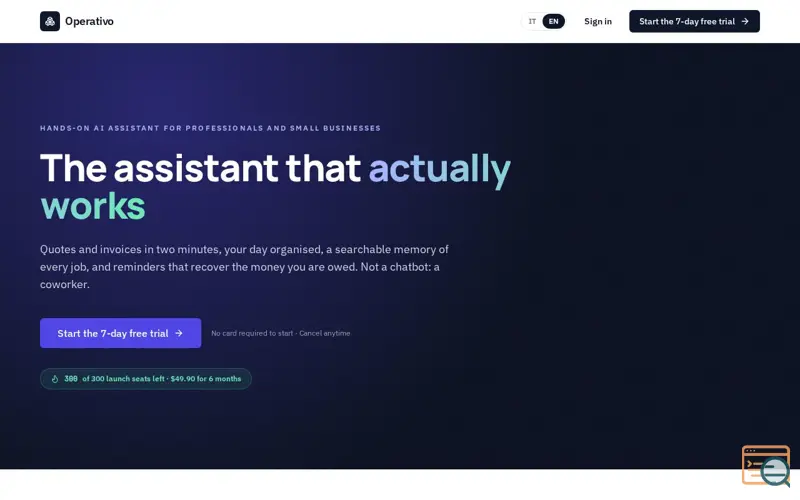 Screenshot of Operativo-AI