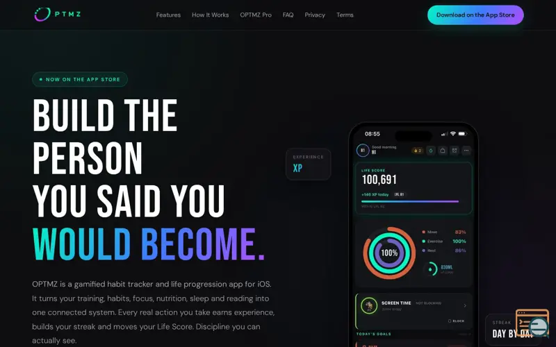 Screenshot of OPTMZ : Gamify your Life