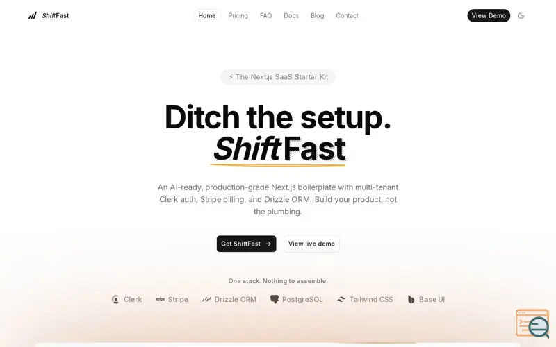 Screenshot of ShiftFast