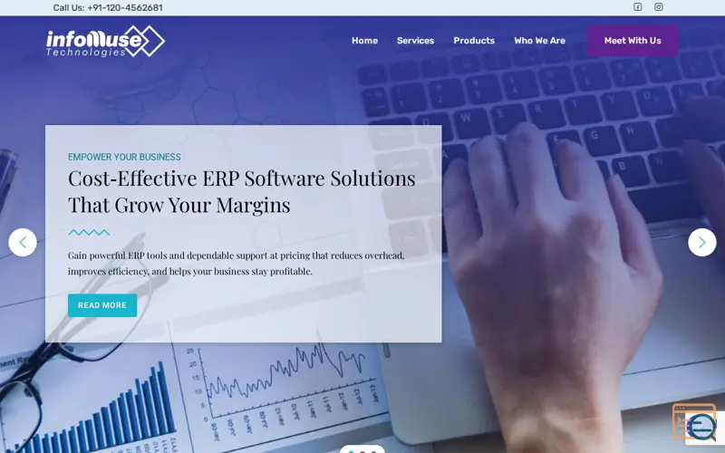 Screenshot of Infomuse Technologies