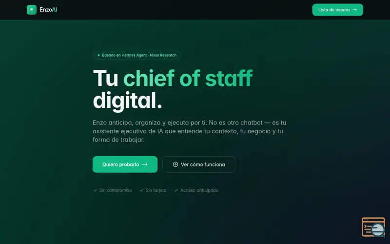 Screenshot of EnzoAI