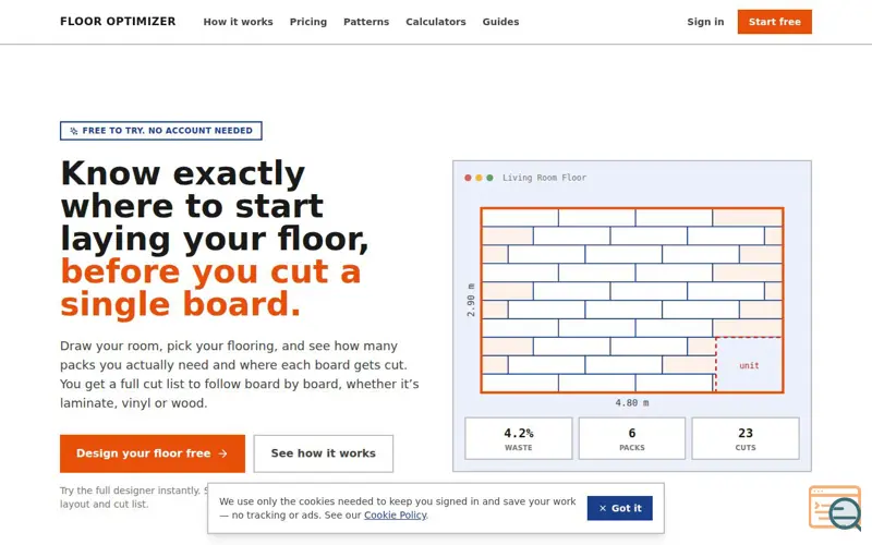 Screenshot of Floor Optimizer