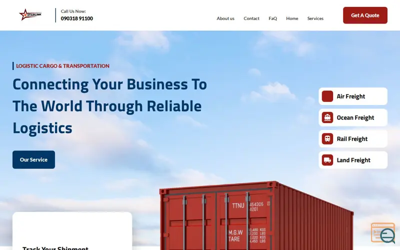 Screenshot of Starlink Packers and Movers Hyderabad