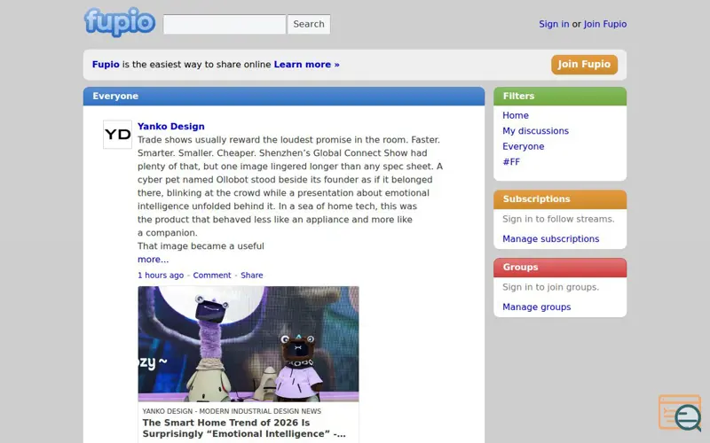 Screenshot of Fupio