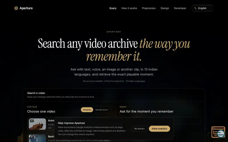 Screenshot of Aperture