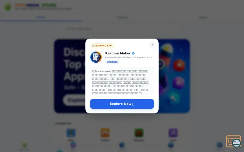 Screenshot of Apps India Store