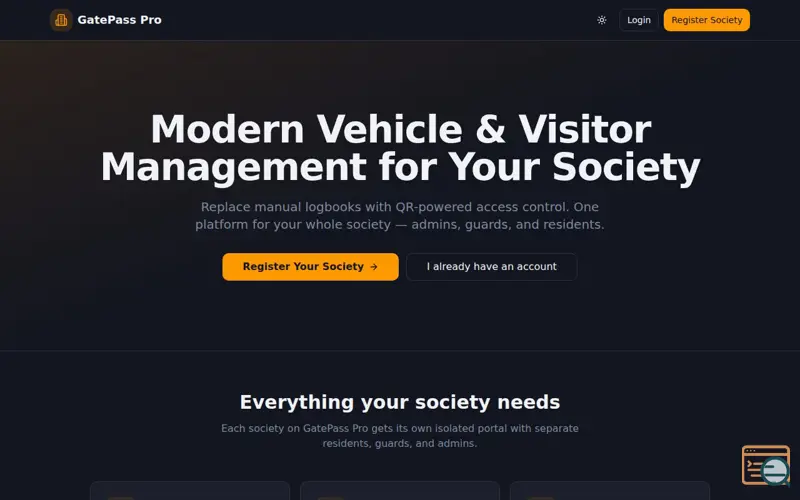 Screenshot of VisitorPasses - Smart Vehicle Management