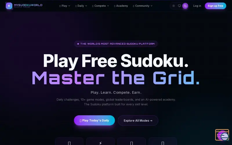 Screenshot of MySudokuWorld