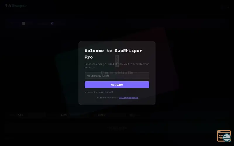 Screenshot of SubWhisper Pro