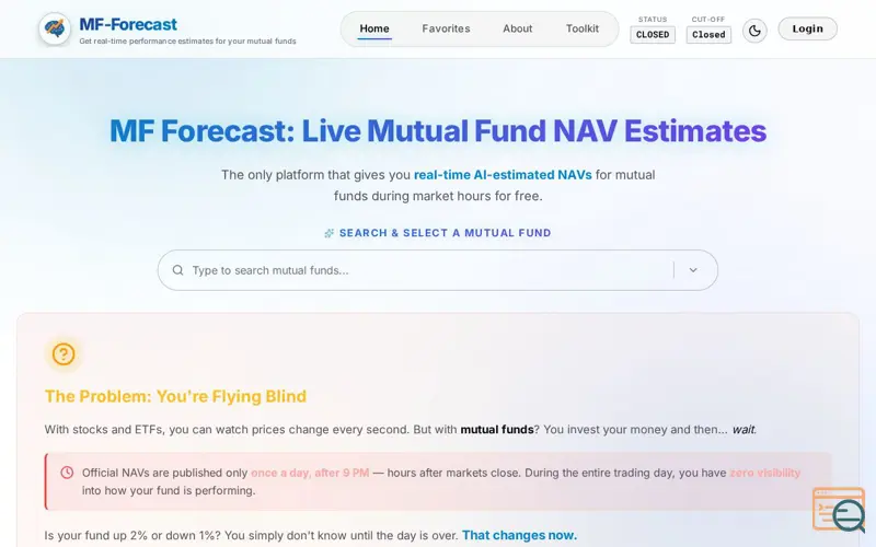 Screenshot of MF Forecast