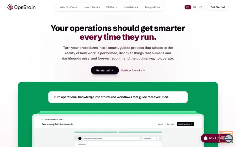 Screenshot of OpsBrain