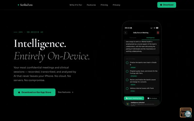 Screenshot of ScribeZero
