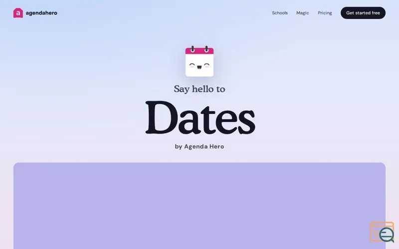 Screenshot of Dates by Agenda Hero