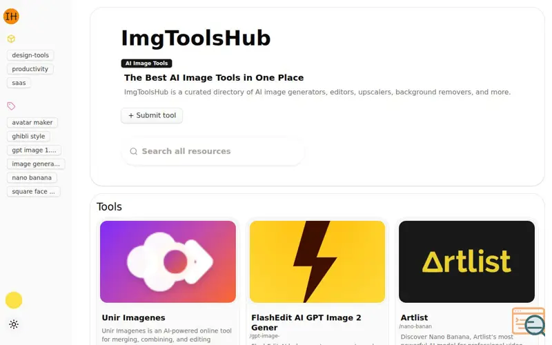 Screenshot of Image Tools Hub