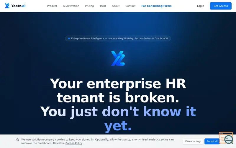 Screenshot of Yoetz - Enterprise tenant intelligence