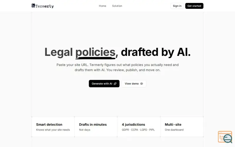 Screenshot of Termerly