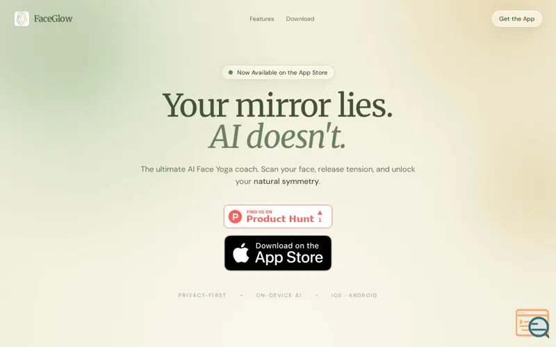 Screenshot of FaceGlow: Face Yoga & AI Scan