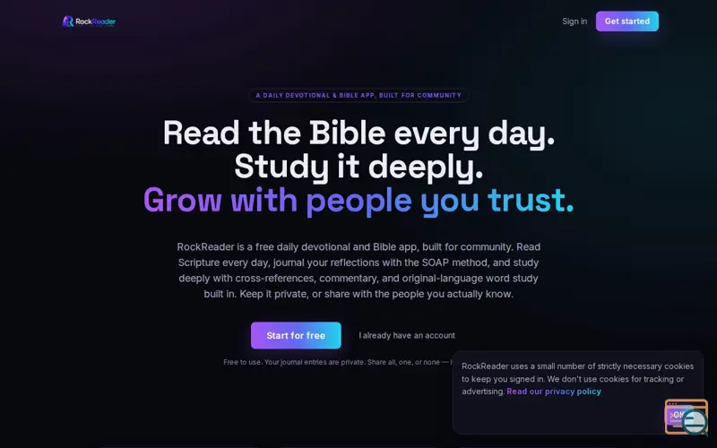 Screenshot of RockReader