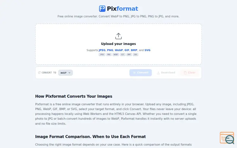 Screenshot of Pixformat