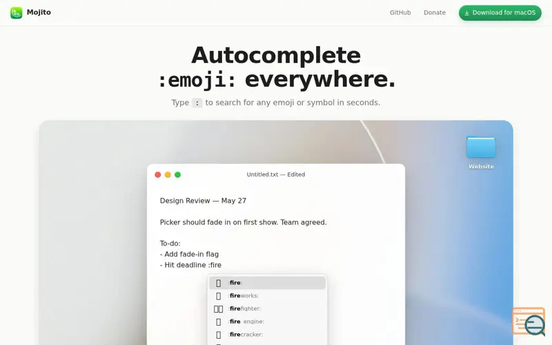 Screenshot of Mojito