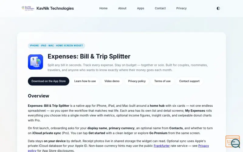 Screenshot of Expenses: Bill & Trip Splitter