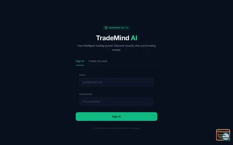 Screenshot of TradeMind AI