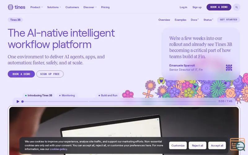 Screenshot of Tines 3B