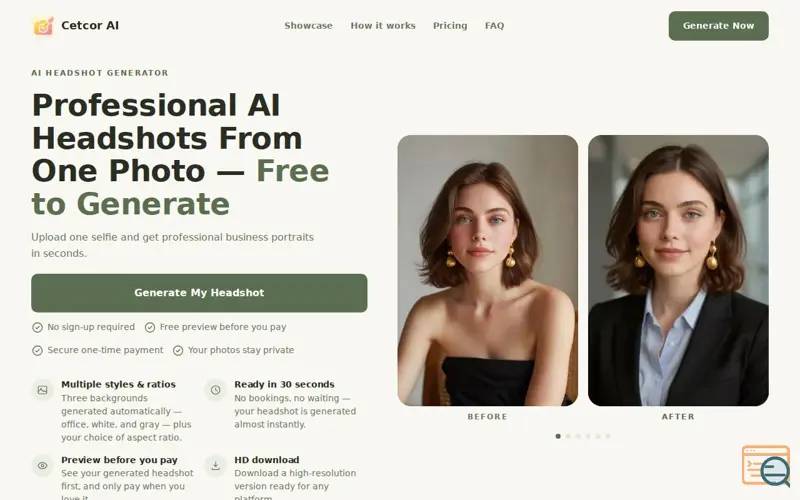 Screenshot of Cetcor AI