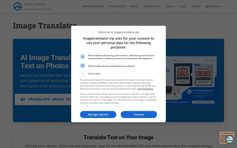 Screenshot of Image Translator