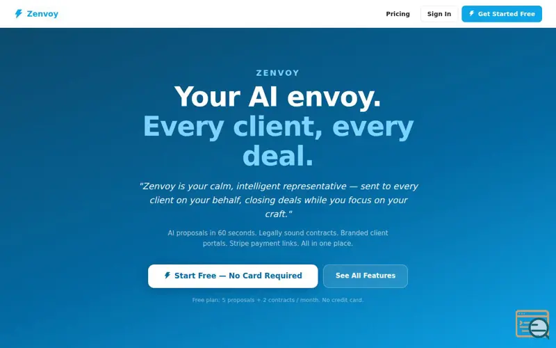 Screenshot of Zenvoy