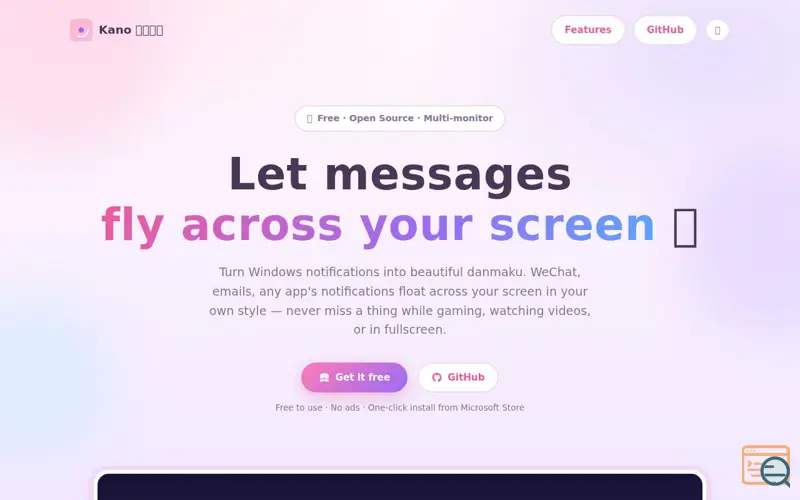 Screenshot of Kano danmuku