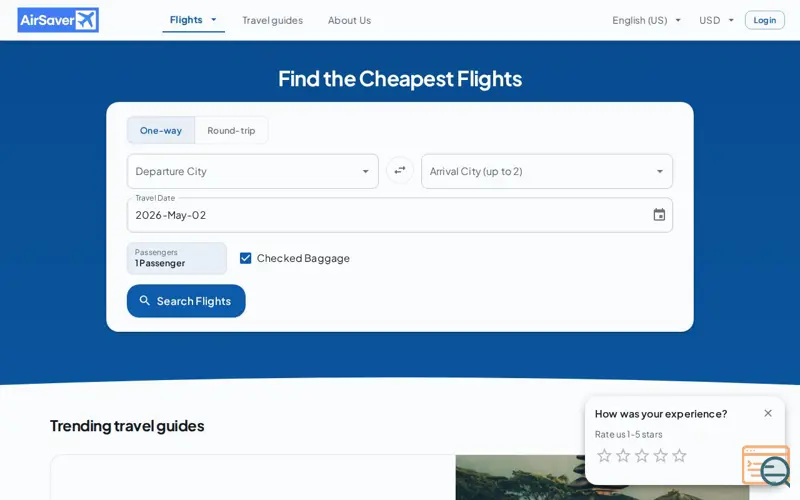 Screenshot of AirSaver.Online