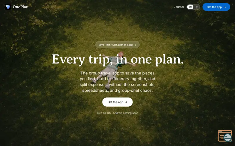 Screenshot of OnePlan Travel