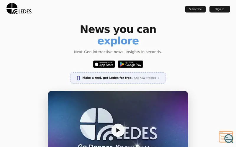 Screenshot of Ledes AI