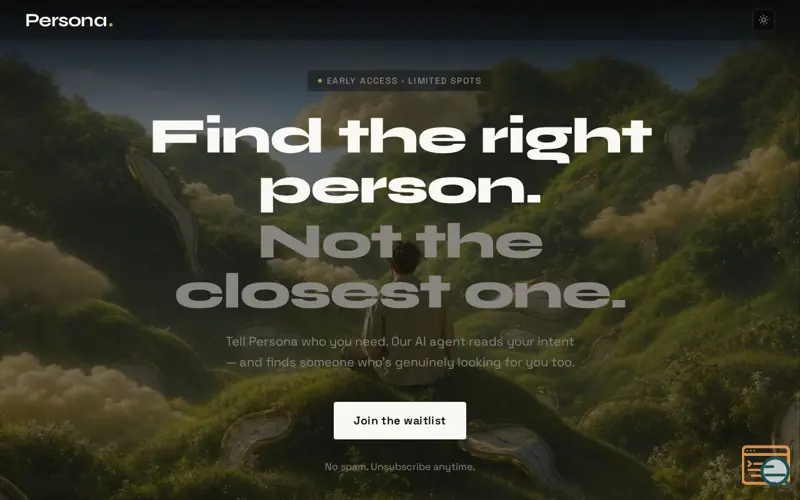 Screenshot of Persona.net