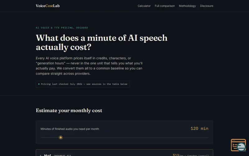 Screenshot of Voicecastlab