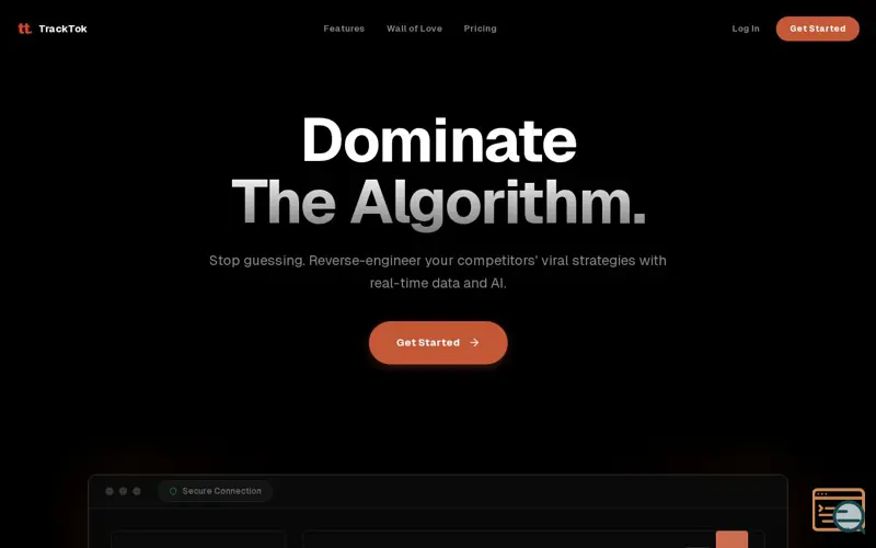 Screenshot of TrackTok