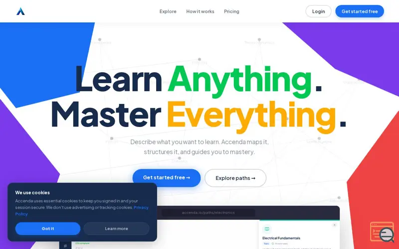 Screenshot of Accenda