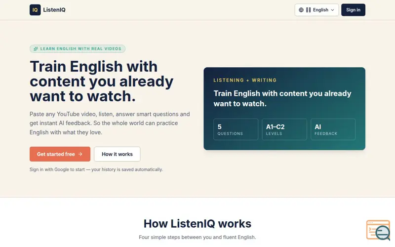 Screenshot of ListenIQ