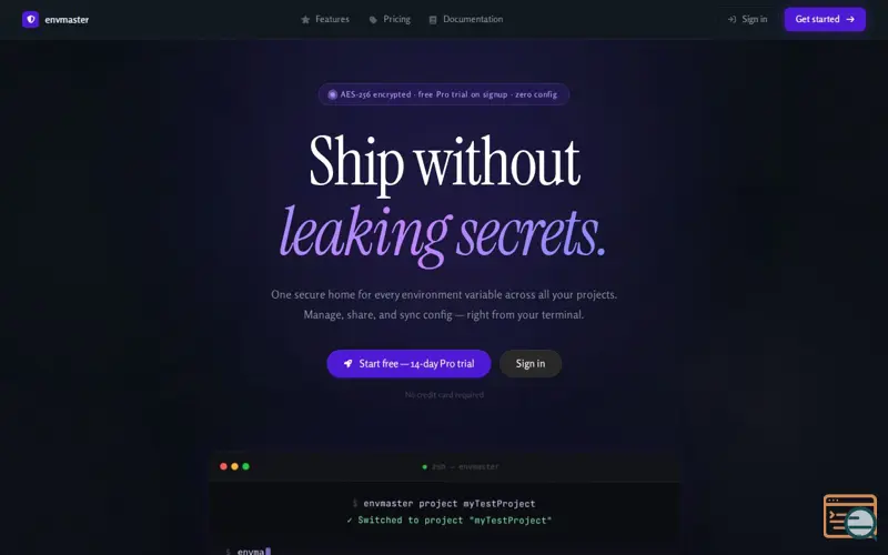 Screenshot of EnvMaster