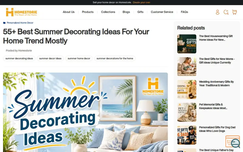 Screenshot of Summer Decorating Ideas for Every Room
