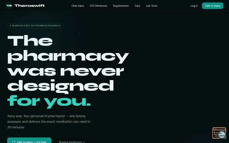 Screenshot of Theraswift