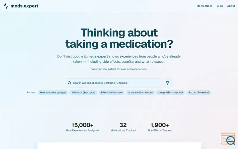 Screenshot of meds.expert