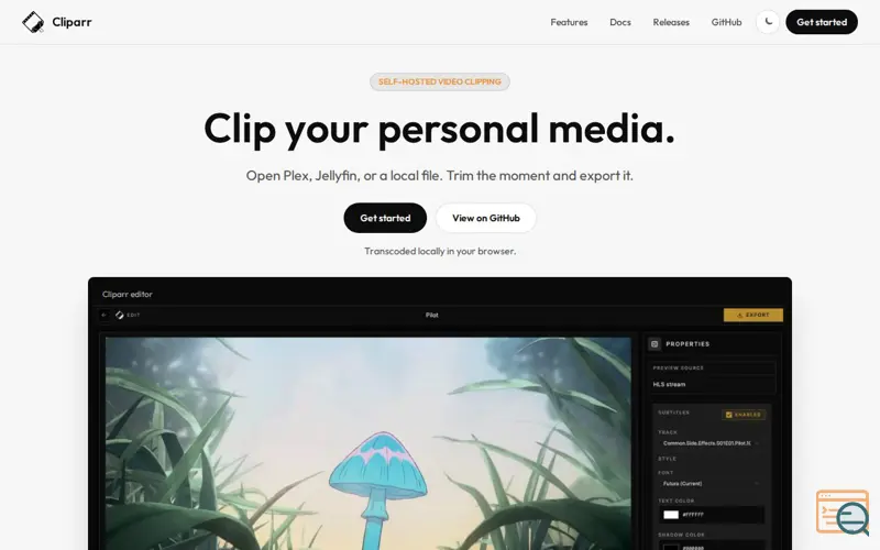 Screenshot of Cliparr
