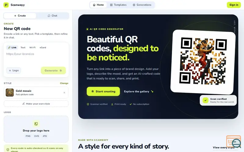 Screenshot of Beautiful QR Codes