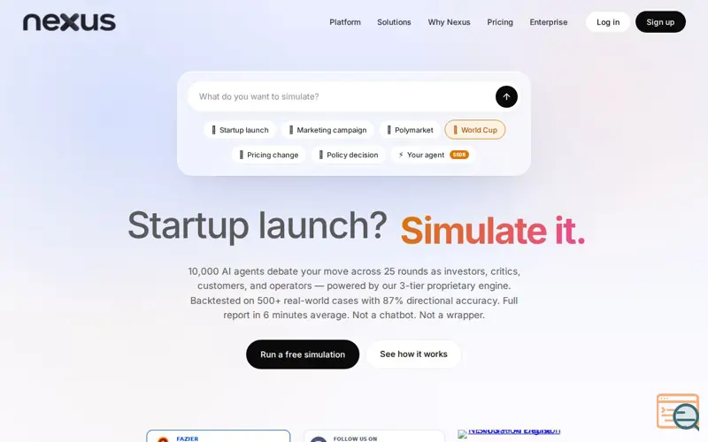 Screenshot of NEXUS