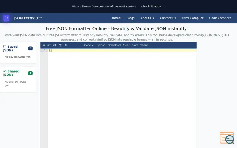 Screenshot of Quick Json